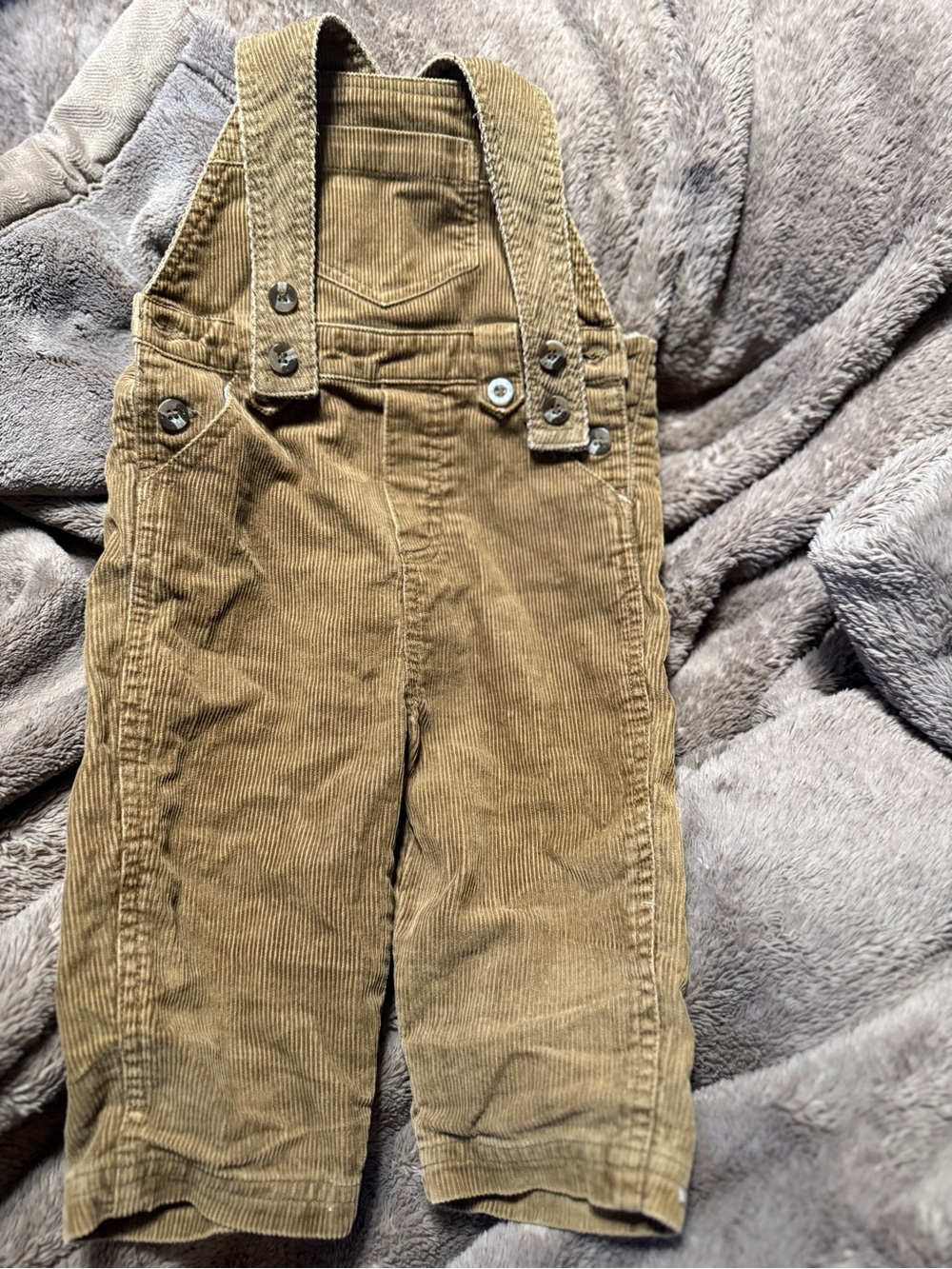Izod Tan Corduroy Kids Overalls